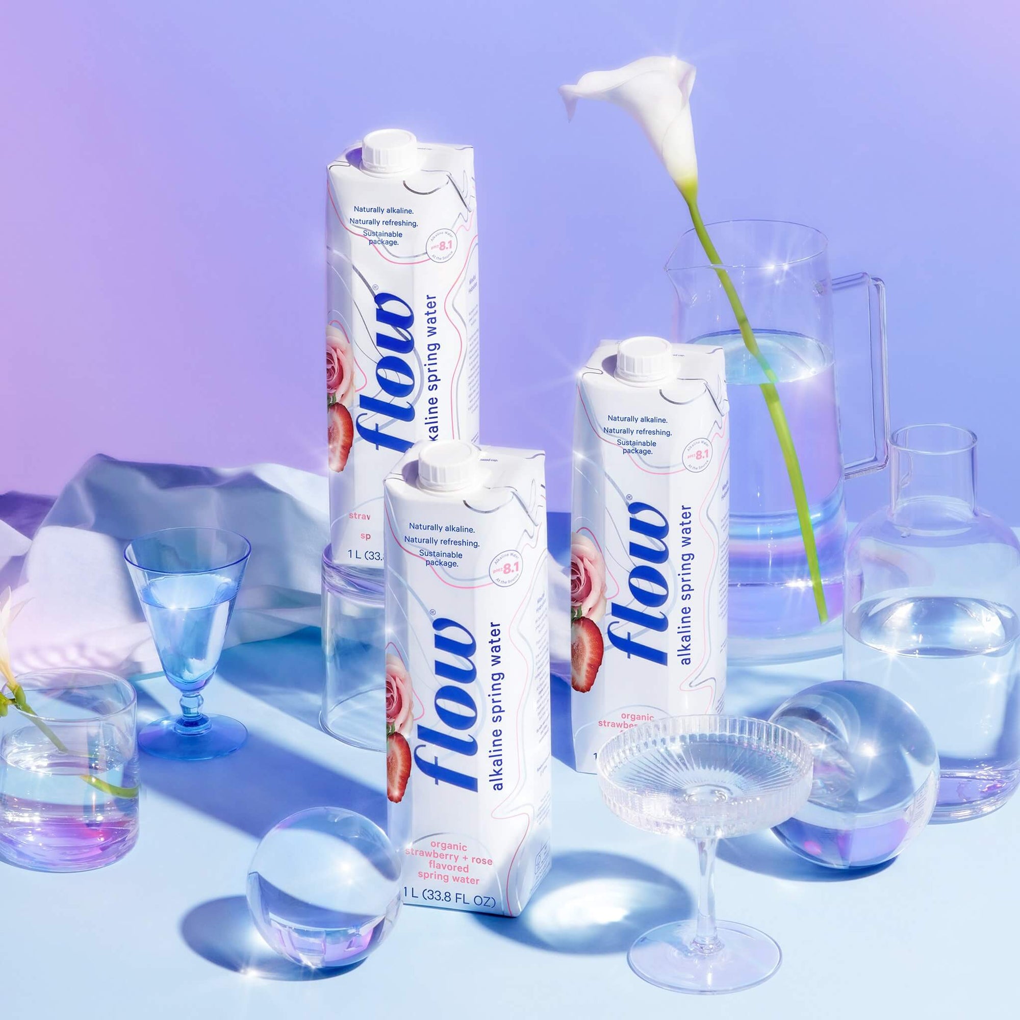 12 pack of 1L - Strawberry + Rose