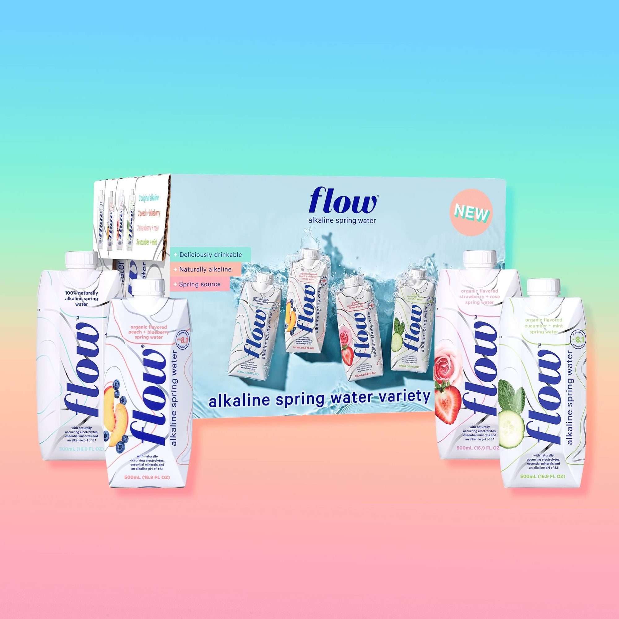 12 pack of 500ml - Flow Favorites Variety Case